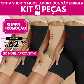 Cinta Shorts Modeladora que Não Enrola