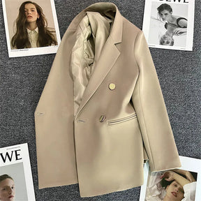 Blazer Feminino Botão Único Slim Manga Longa Outono Inverno Casual Elegante Arasco