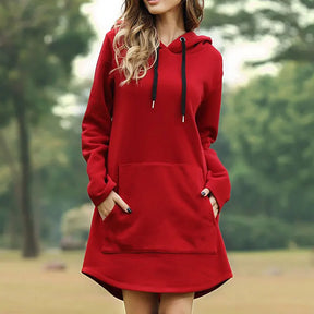 Blusa Feminina Hood Vestido Quente