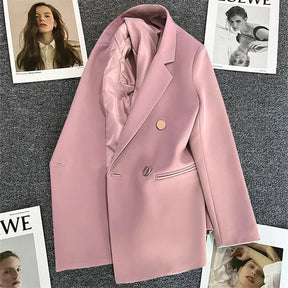 Blazer Feminino Botão Único Slim Manga Longa Outono Inverno Casual Elegante Arasco