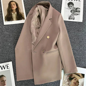 Blazer Feminino Botão Único Slim Manga Longa Outono Inverno Casual Elegante Arasco