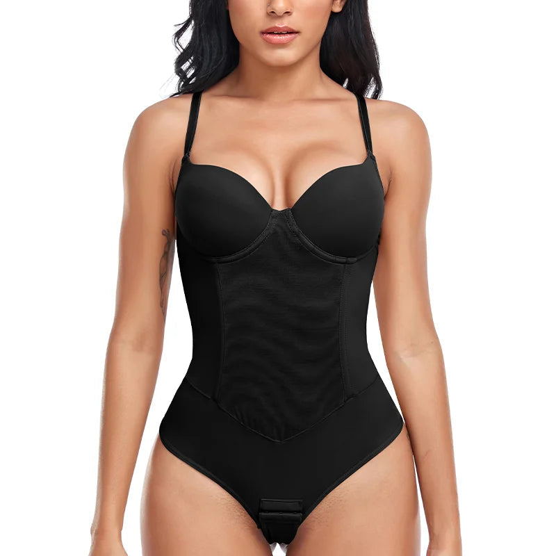 Body Modelador Suit Modern Shape Slim com Bojo e Tanga Fio