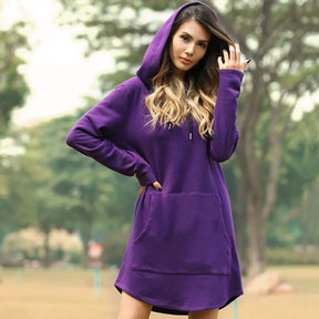 Blusa Feminina Hood Vestido Quente