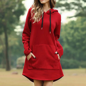 Blusa Feminina Hood Vestido Quente