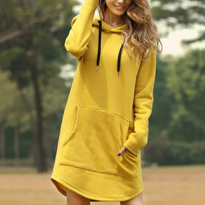 Blusa Feminina Hood Vestido Quente